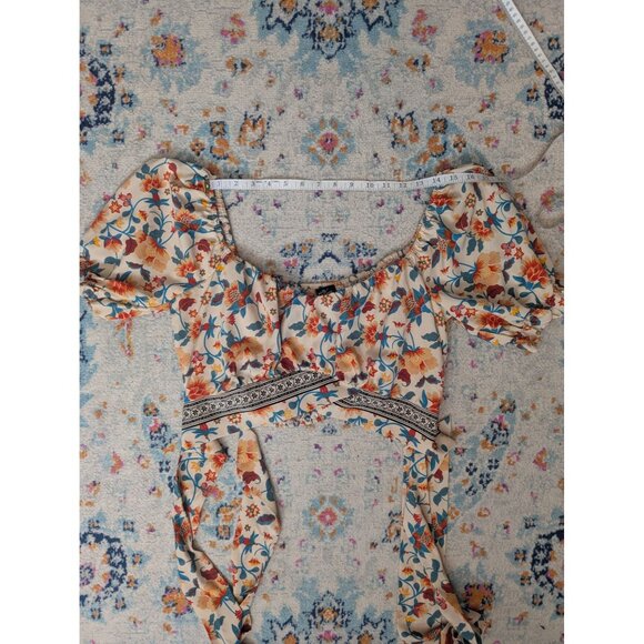 Milk & Honey Floral Print Crop Top -XL - Picture 5 of 9